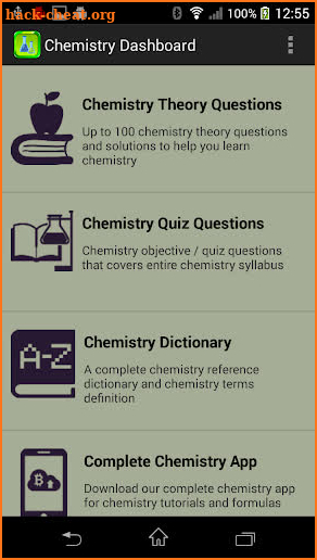 Full Chemistry Questions screenshot