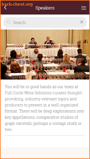 Full Circle Beverage Conference screenshot