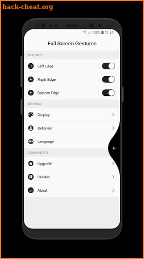 Full Screen Gestures screenshot