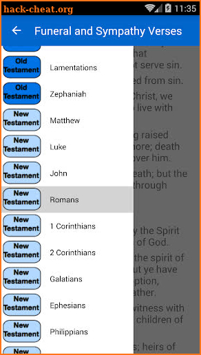 Funeral & Sympathy Scriptures screenshot