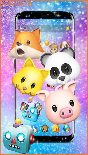 Funny Animal Emojis Theme screenshot