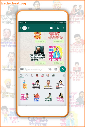 funny bollywood stickers for whatsapp screenshot