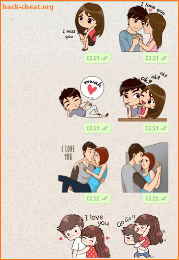 Funny Couple In Love stickers - WAStickerApps screenshot