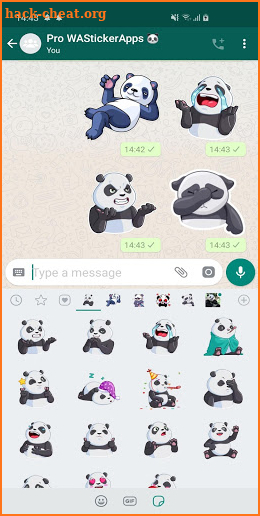 🐼 Funny Panda Stickers WAStickerApps screenshot