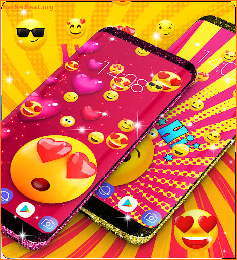 Funny smiley face emoji live wallpaper screenshot