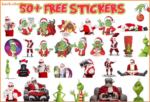 Funny Stickers, Grinch & Bad Santa screenshot