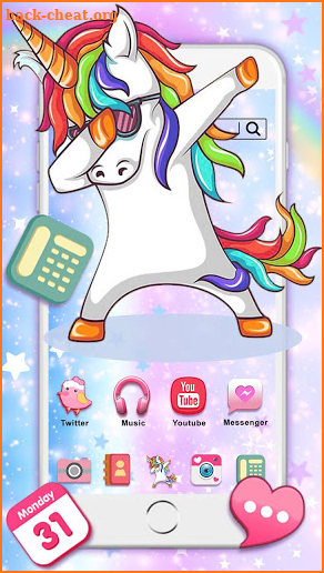 Funny Unicorn Themes HD Wallpapers 3D icons screenshot