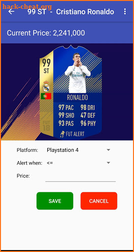 FUT Alert screenshot