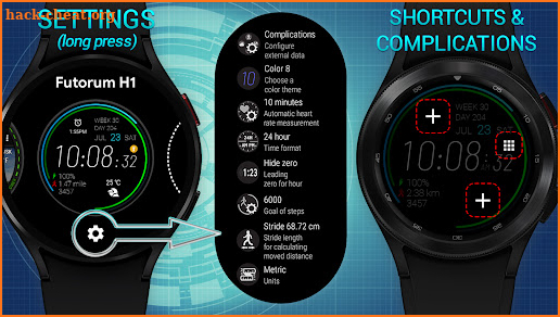 Futorum H1 Digital watch face screenshot