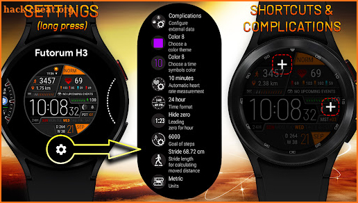 Futorum H3 Digital watch face screenshot