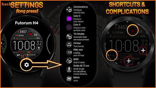 Futorum H4 Digital watch face screenshot