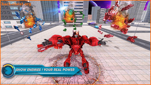 Futuristic Car Flying Robot Transformation War screenshot