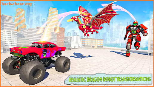 Futuristic Flying Dragon Robot War Game screenshot