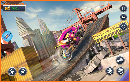 Futuristic Flying Motorbike Rider Driving screenshot