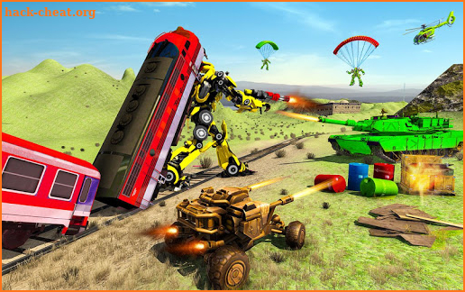 Futuristic Train Transforming Robot Games screenshot