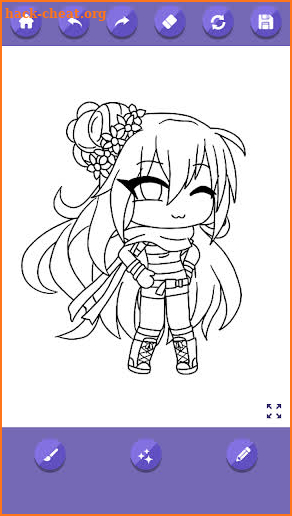 Gacha life characters coloring book screenshot