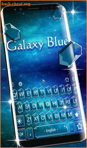 Galaxy Blue Keyboard Theme screenshot