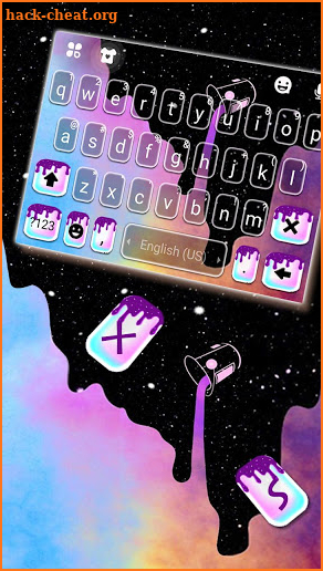 Galaxy Color Drip Keyboard Theme screenshot