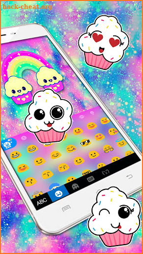 Galaxy Cupcakes Keyboard Background screenshot