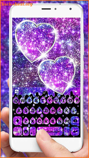 Galaxy Drop Heart Keyboard Theme screenshot