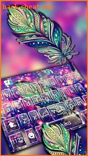 Galaxy Feather Keyboard Theme screenshot