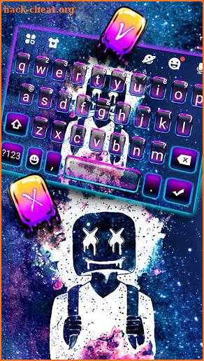 Galaxy Graffiti DJ Keyboard Theme screenshot