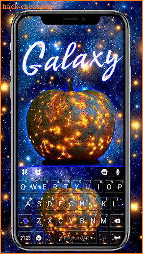 Galaxy Jack O Lantern Keyboard Theme screenshot