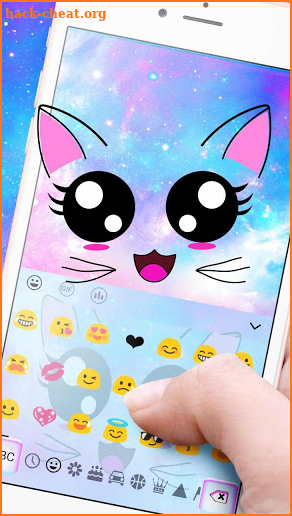 Galaxy Kitty Keyboard Theme screenshot