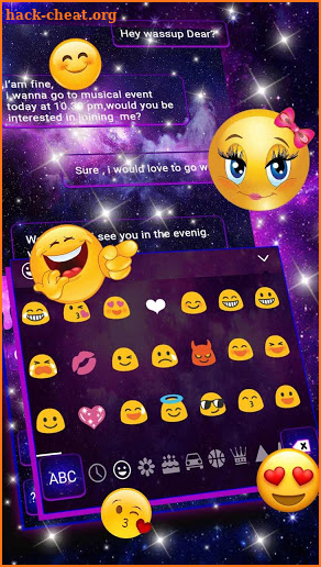 Galaxy Liquid Keyboard Theme screenshot