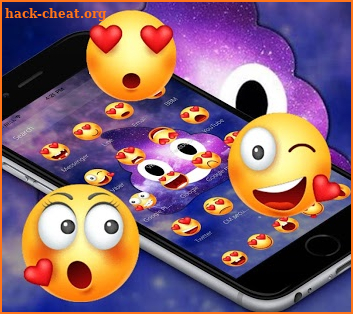 Galaxy Lovely Funny Emoji Theme screenshot