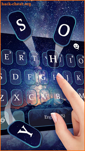 Galaxy Mountains Keyboard Theme screenshot