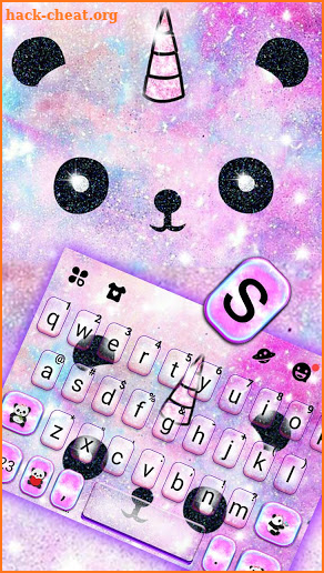 Galaxy Panda Unicorn Keyboard Theme screenshot