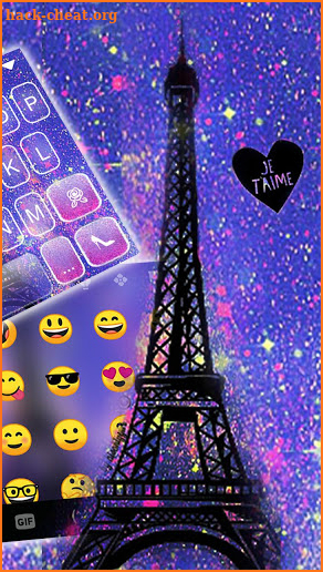 Galaxy Paris Tower Keyboard Theme screenshot