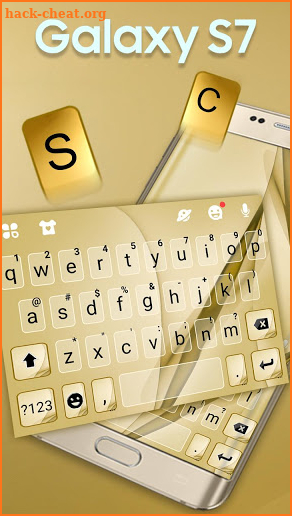 Galaxy S7 Gold Keyboard Theme screenshot