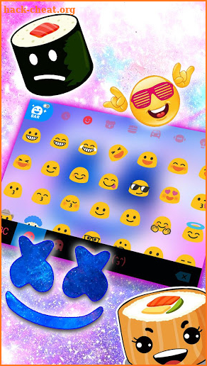 Galaxy Sky Dj Keyboard Theme screenshot