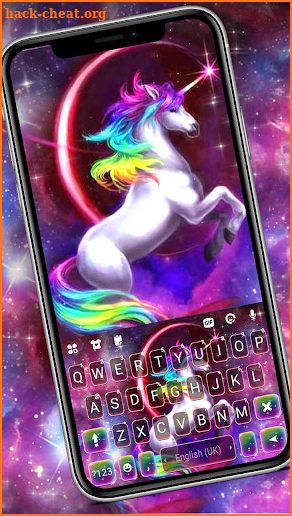 Galaxy Sky Unicorn Keyboard Background screenshot