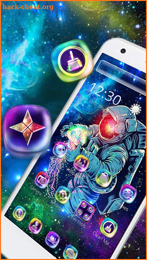 Galaxy Spaceman Theme screenshot