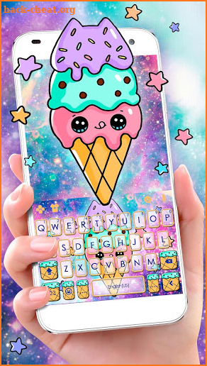 Galaxy Tasty Ice Cream Keyboard Theme screenshot