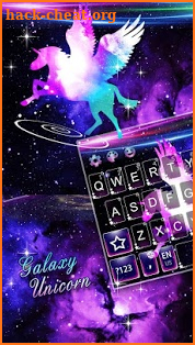 Galaxy Unicorn Keyboard Theme screenshot