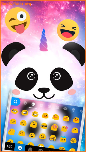 Galaxy Unicorn Panda Keyboard Theme screenshot