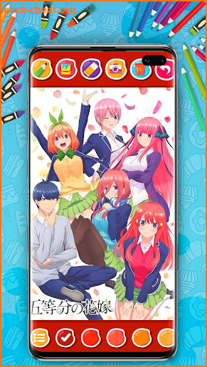 五等分の花嫁 Game Coloring Book screenshot