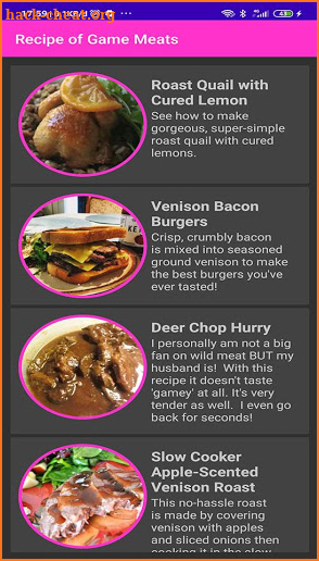 Game Meats Recipes screenshot