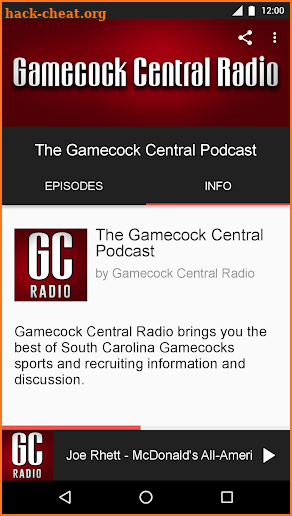 Gamecock Central Radio screenshot