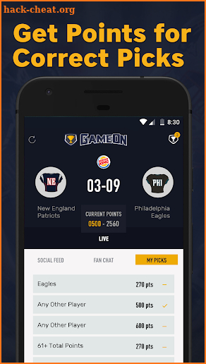 GameOn - Free Sports Picks 🤑🏆🏈🏀 screenshot