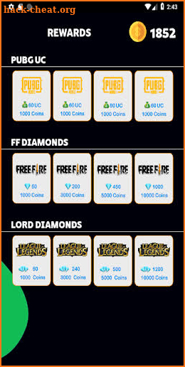 Gamers Credit : Free Diamond,UC and CP Credits screenshot