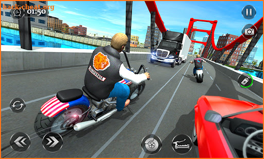 gangster bike racing games: outlaw mad city biker screenshot