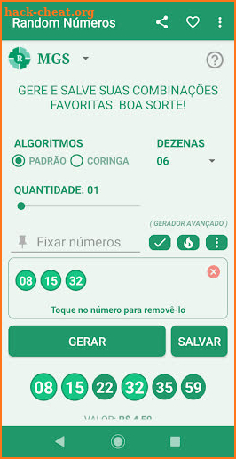 Ganhar na Loteria Random Núm. screenshot