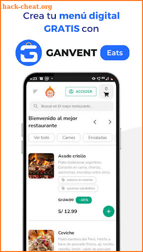 Ganvent Eats: Menú Digital screenshot