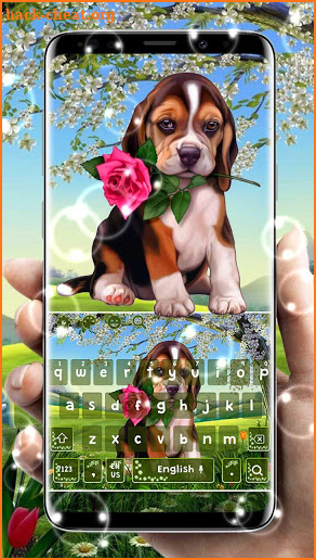 Garden Cute Dog Keyboard screenshot