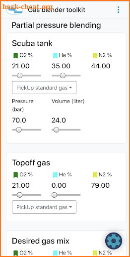 Gas blender toolkit screenshot